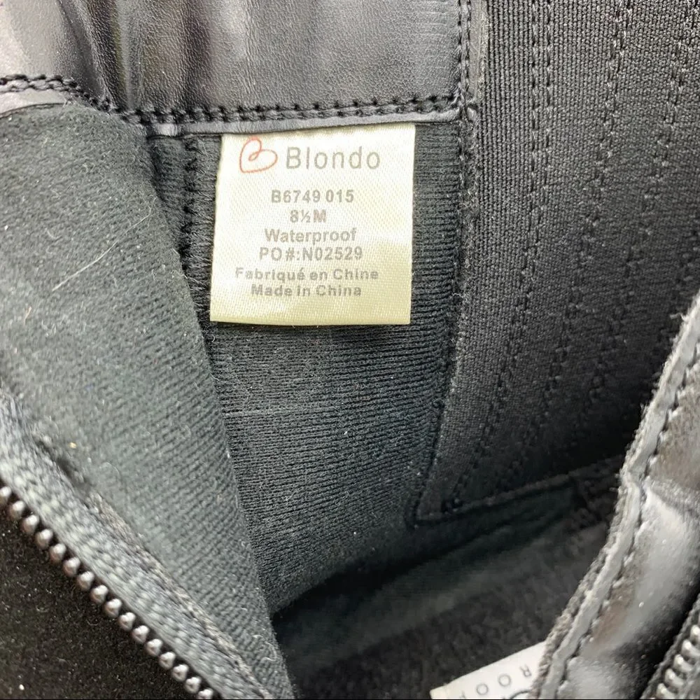 Blondo Sabina Black‎ Suede Leather Waterproof Ankle Boots Size 8.5